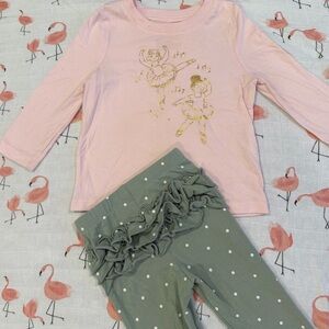 Pink and Green Kids Pajamas Set